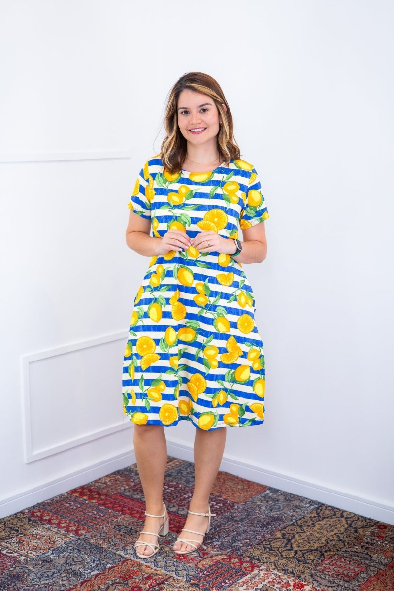 Vestido Sara - Malha Confort Deluxe Midi com Mangas e Bolsos - Naguirre Shop