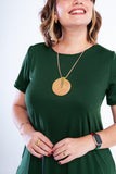 Vestido Sara - Malha Confort Midi com Manga - Naguirre Shop