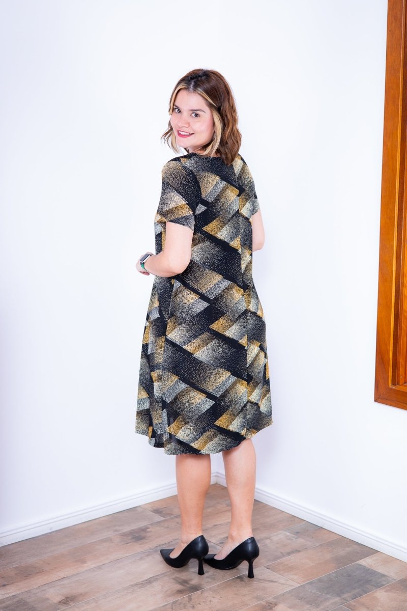 Vestido Sara - Malha Confort Midi com Manga - Naguirre Shop