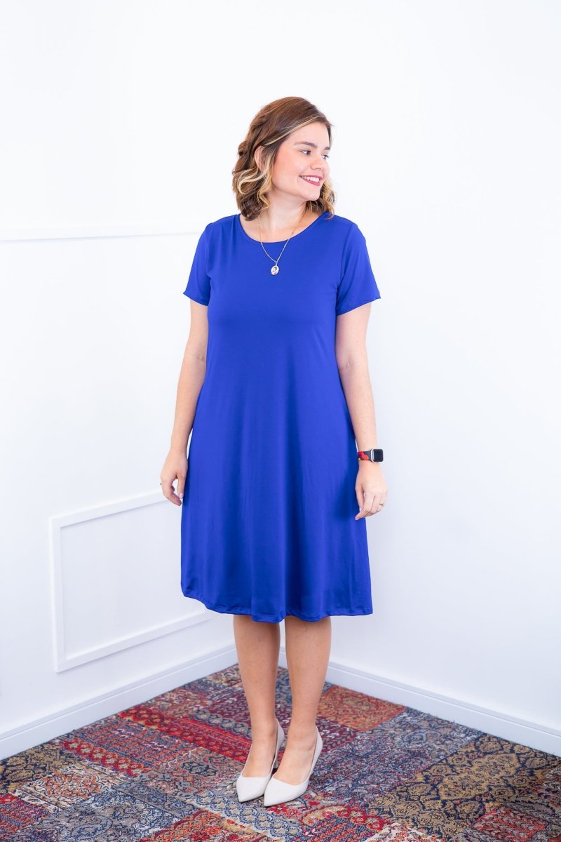 Vestido Sara - Malha Confort Midi com Manga - Naguirre Shop