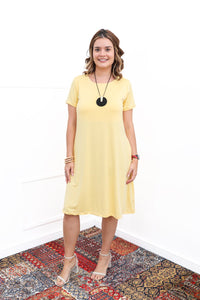 Vestido Sara - Malha Confort Midi com Manga - Naguirre Shop