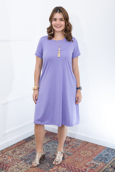 Vestido Sara - Malha Confort Midi com Manga - Naguirre Shop