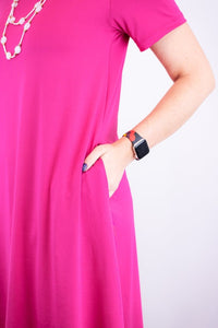 Vestido Sara - Malha Confort Midi com Manga - Naguirre Shop