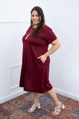 Vestido Sara - Malha Confort Midi com Manga - Naguirre Shop