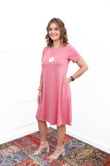 Vestido Sara - Malha Confort Midi com Manga - Naguirre Shop