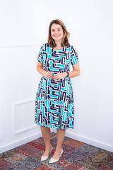 Vestido Sara - Malha Confort Midi com Manga - Naguirre Shop