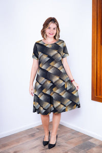 Vestido Sara - Malha Confort Midi com Manga - Naguirre Shop