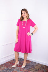 Vestido Sara - Malha Confort Midi com Manga - Naguirre Shop