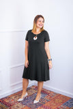 Vestido Sara - Malha Confort Midi com Manga - Naguirre Shop