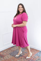 Vestido Sara - Malha Confort Midi com Manga - Naguirre Shop