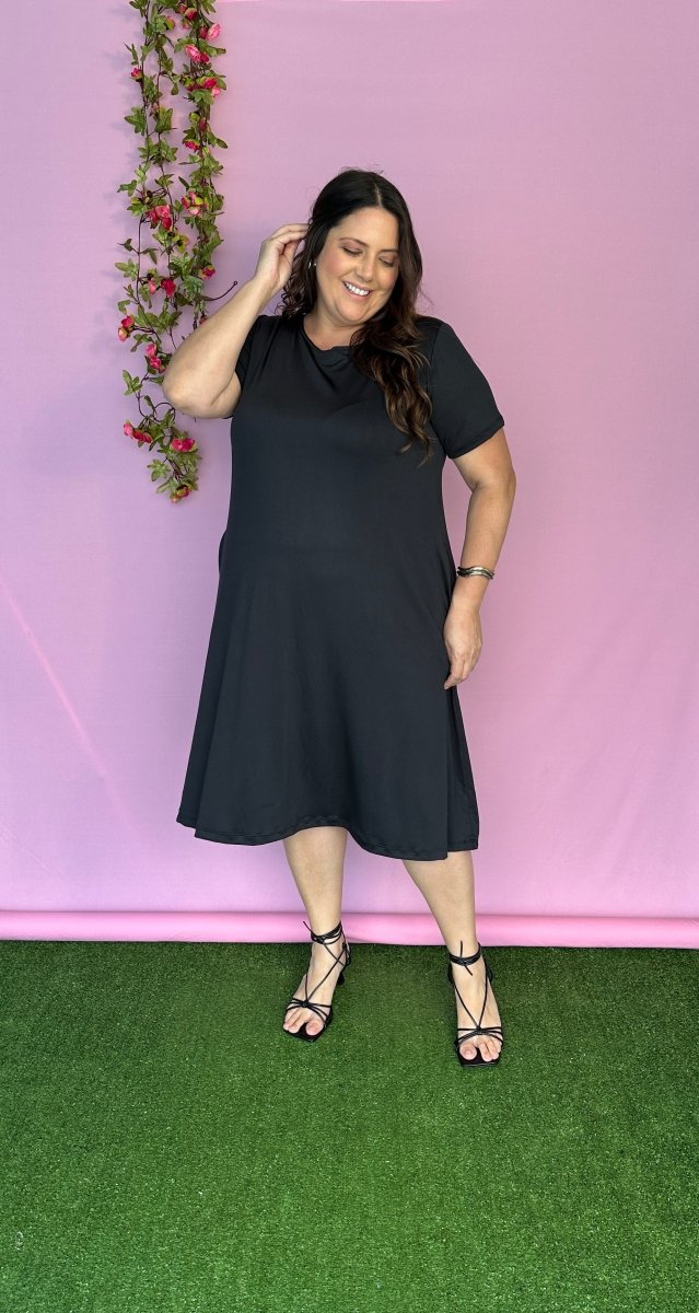 Vestido Sara - Malha Confort Midi com Manga - Naguirre Shop