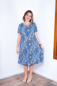 Vestido Sara - Malha Confort Midi com Manga - Naguirre Shop