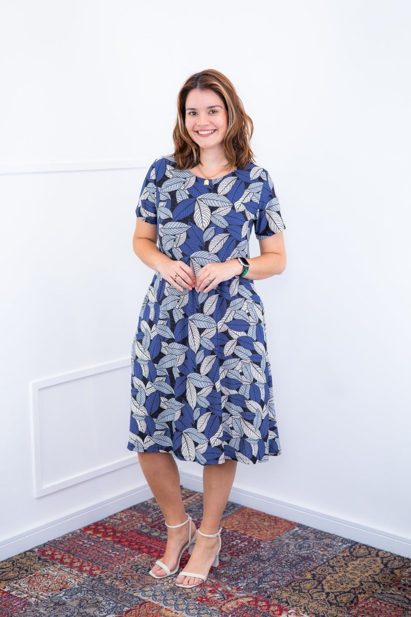 Vestido Sara - Malha Confort Midi com Manga - Naguirre Shop