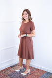 Vestido Sara - Malha Confort Midi com Manga - Naguirre Shop