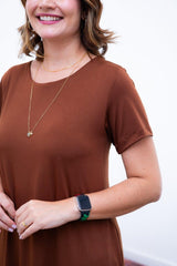 Vestido Sara - Malha Confort Midi com Manga - Naguirre Shop