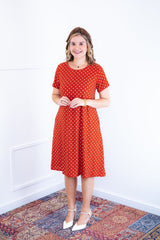 Vestido Sara - Malha Confort Midi com Manga - Naguirre Shop