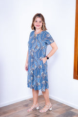 Vestido Sara - Malha Confort Midi com Manga - Naguirre Shop