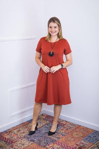 Vestido Sara - Malha Confort Midi com Manga - Naguirre Shop