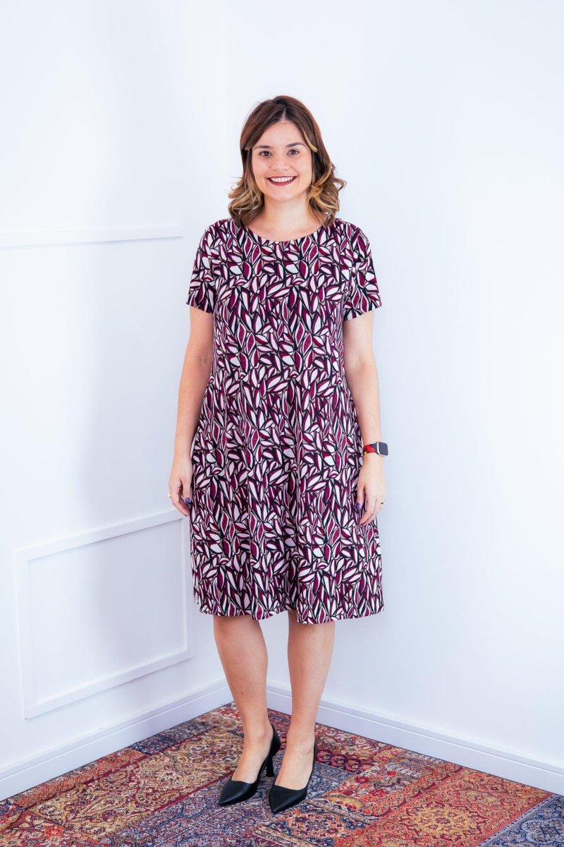 Vestido Sara - Malha Confort Midi com Manga - Naguirre Shop