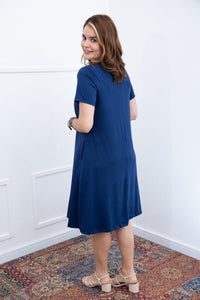 Vestido Sara - Malha Confort Midi com Manga - Naguirre Shop