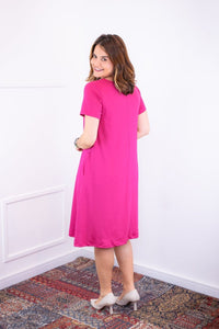 Vestido Sara - Malha Confort Midi com Manga - Naguirre Shop