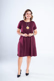 Vestido Sara - Malha Confort Midi com Manga - Naguirre Shop