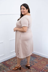 Vestido Sara - Malha Confort Midi com Manga - Naguirre Shop