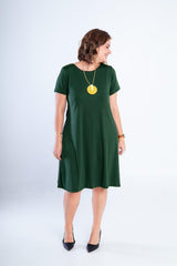 Vestido Sara - Malha Confort Midi com Manga - Naguirre Shop