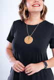 Vestido Sara - Malha Confort Midi com Manga - Naguirre Shop