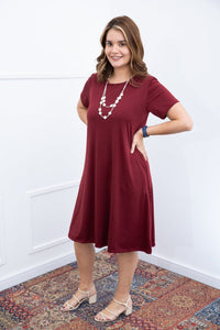 Vestido Sara - Malha Confort Midi com Manga - Naguirre Shop