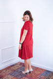 Vestido Sara - Malha Confort Midi com Manga - Naguirre Shop