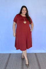 Vestido Sara - Malha Confort Midi com Manga - Naguirre Shop