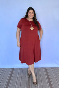 Vestido Sara - Malha Confort Midi com Manga - Naguirre Shop