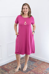 Vestido Sara - Malha Confort Midi com Manga - Naguirre Shop