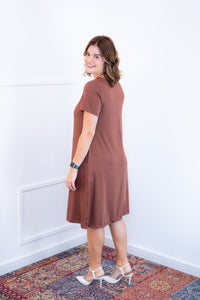 Vestido Sara - Malha Confort Midi com Manga - Naguirre Shop