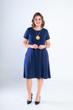 Vestido Sara - Malha Confort Midi com Manga - Naguirre Shop