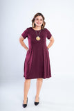 Vestido Sara - Malha Confort Midi com Manga - Naguirre Shop