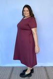 Vestido Sara - Malha Confort Midi com Manga - Naguirre Shop