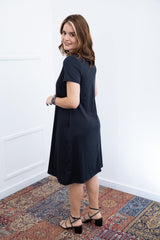 Vestido Sara - Malha Confort Midi com Manga - Naguirre Shop