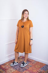 Vestido Sara - Malha Confort Midi com Manga - Naguirre Shop