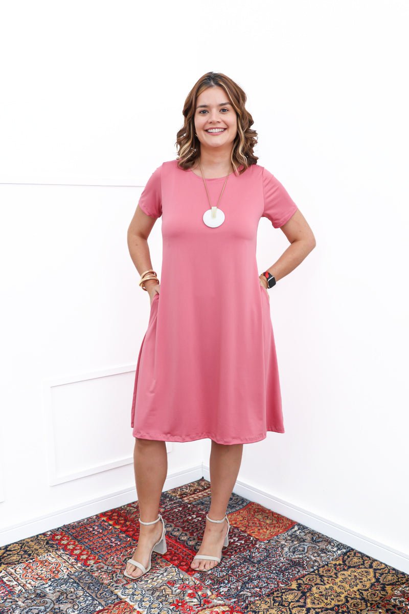 Vestido Sara - Malha Confort Midi com Manga - Naguirre Shop