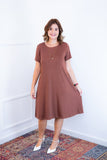 Vestido Sara - Malha Confort Midi com Manga - Naguirre Shop