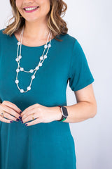 Vestido Sara - Malha Confort Midi com Manga - Naguirre Shop