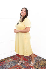 Vestido Sara - Malha Confort Midi com Manga - Naguirre Shop