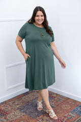 Vestido Sara - Malha Confort Midi com Manga - Naguirre Shop