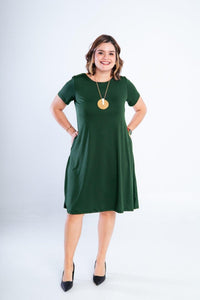 Vestido Sara - Malha Confort Midi com Manga - Naguirre Shop