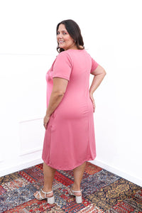 Vestido Sara - Malha Confort Midi com Manga - Naguirre Shop