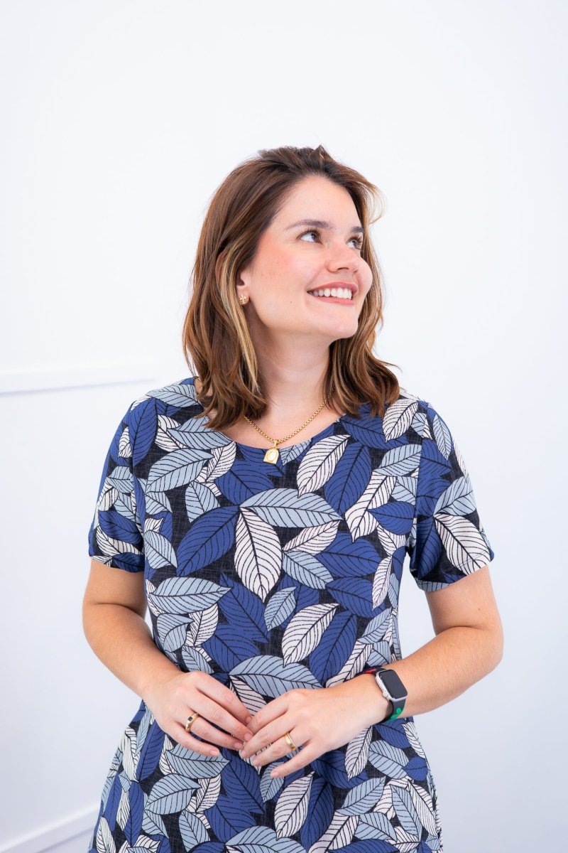 Vestido Sara - Malha Confort Midi com Manga - Naguirre Shop