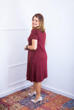 Vestido Sara - Malha Confort Midi com Manga - Naguirre Shop