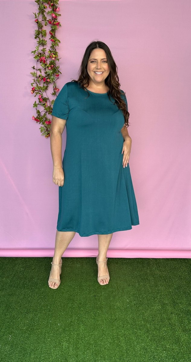 Vestido Sara - Malha Confort Midi com Manga - Naguirre Shop